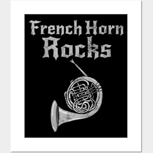 French Horn Rocks, Hornist Heavy Rock Brass Musician Posters and Art